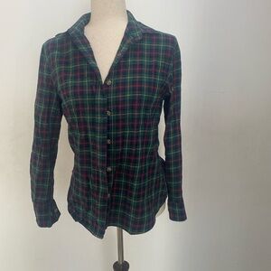 Kiel James Patrick Cozy Cabin Flannel in Green and Red XS